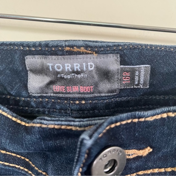 Torrid Luxe Slim Boot Jeans Women’s Sz 16R Cotton Blend Bootcut - Picture 4 of 9